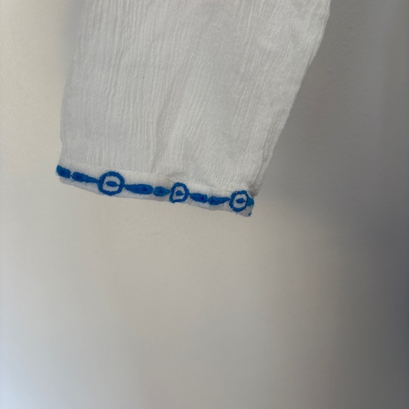 Melissa Odabash Ellie Embroidered Long Sleeves Belted Midi Dress - Picture 11 of 12